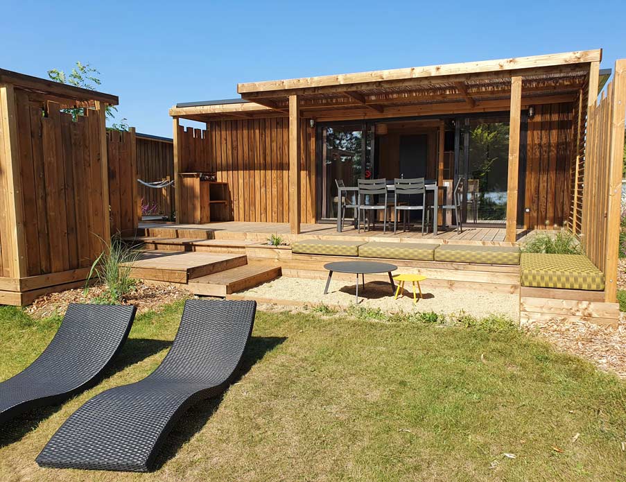 Premium Chalet Agapanthe Premium 35m² 6/7 p. (3 chambres) + Climatisation + terrasse couverte