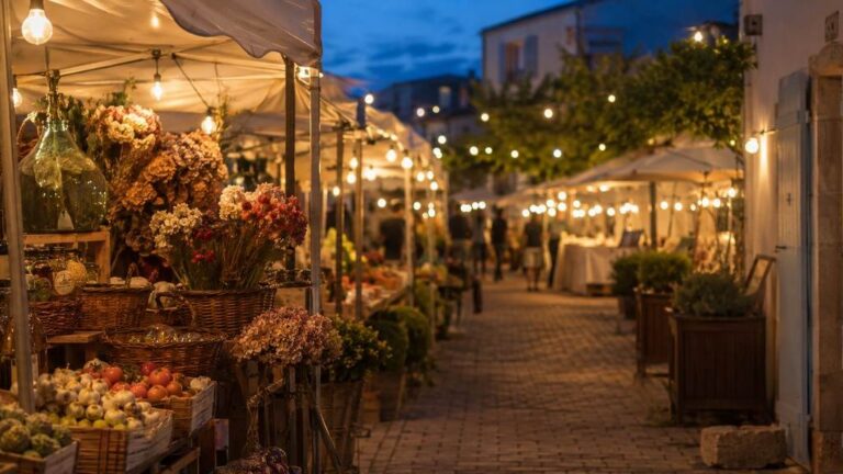 Marché nocturne en Vendée près du camping
