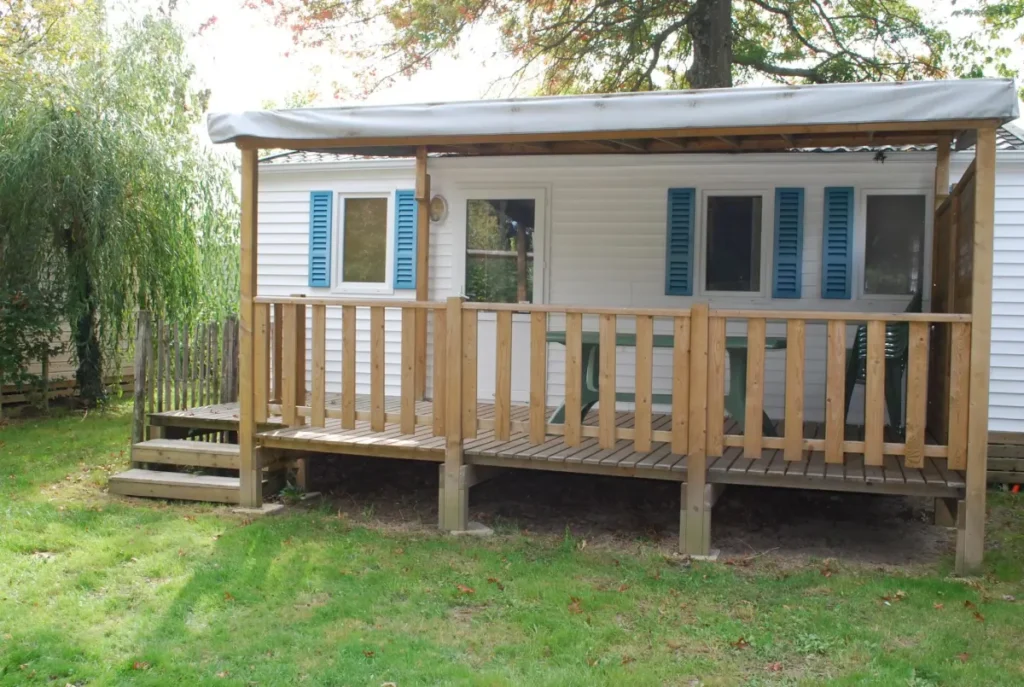 Premium Stacaravan 32m² 6 p. (3 kamers) + overdekt terras