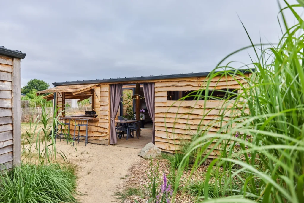 Premium Cabane Côté Nature met Spa 35m ² 5 P. (2 slaapkamers) + airconditioning + overdekt terras