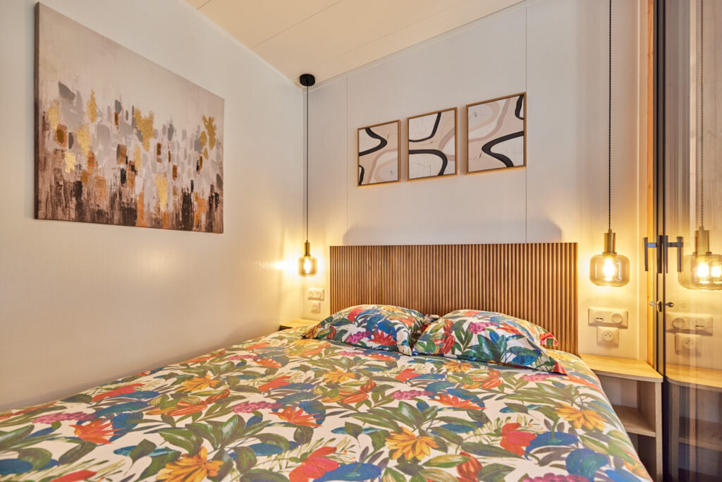 Premium Cabane Côté Nature met Spa 35m² 5 P. (2 kamers) + airconditioning + overdekt terras