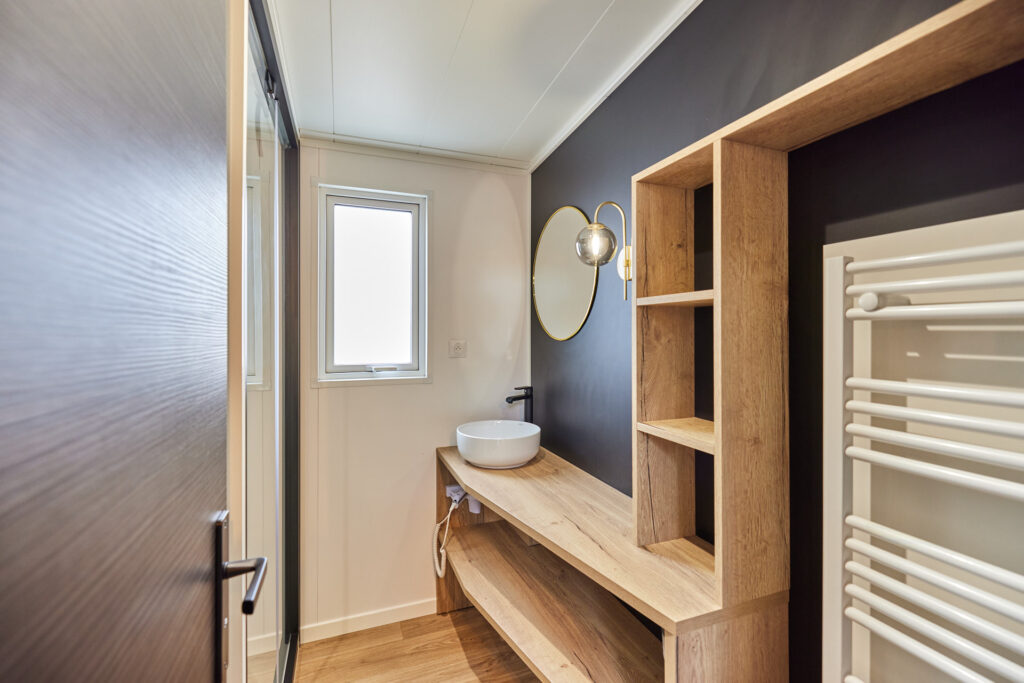 Premium Cabane Côté Nature met Spa 35m² 5 P. (2 kamers) + airconditioning + overdekt terras