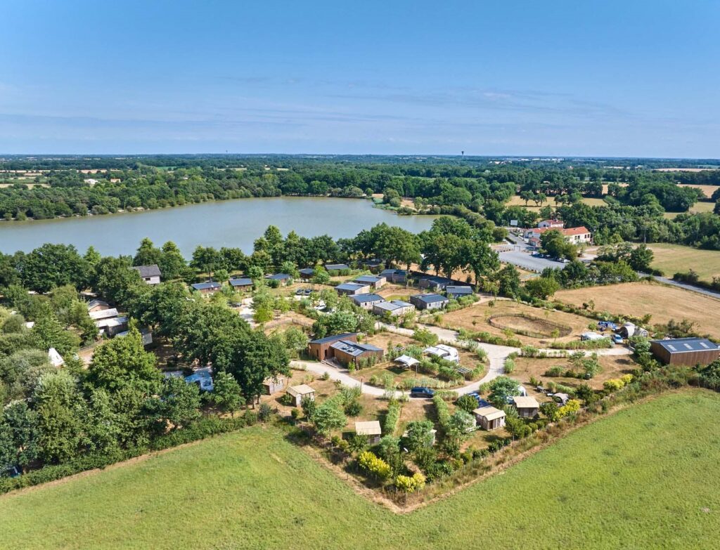 Vue aérienne du camping
